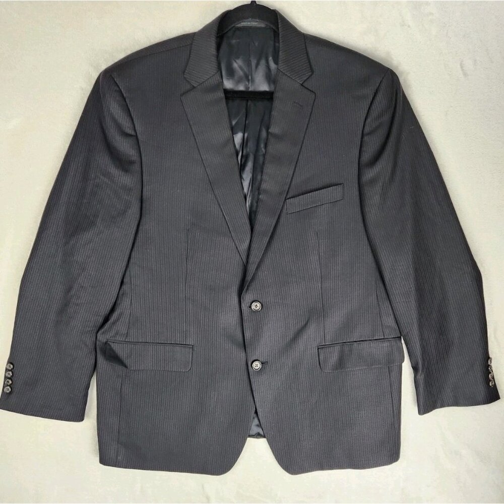 Lauren Ralph Lauren‎ Blazer Sport Coat Men 46R Black 100% Wool 2 Button Jacket